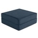 preview thumbnail 124 of 179, Jaxx Unsofa Modular Convertible Sectional Sofa with Fold Out King Sleeper Bed Ottoman. - Corduroy Indigo Blue