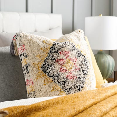 Loretta Diamond Geometric Bohemian Throw Pillow