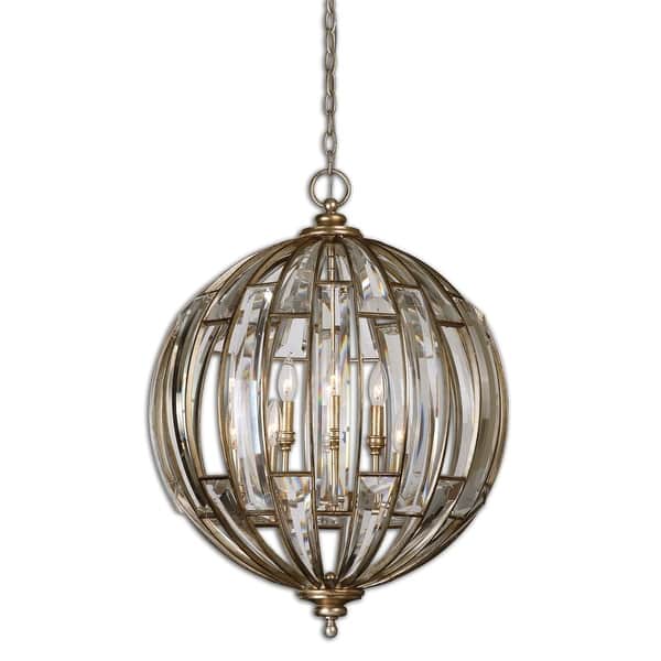 slide 2 of 2, Uttermost Vicentina 6 Light Pendant Burnished Silver Champagne