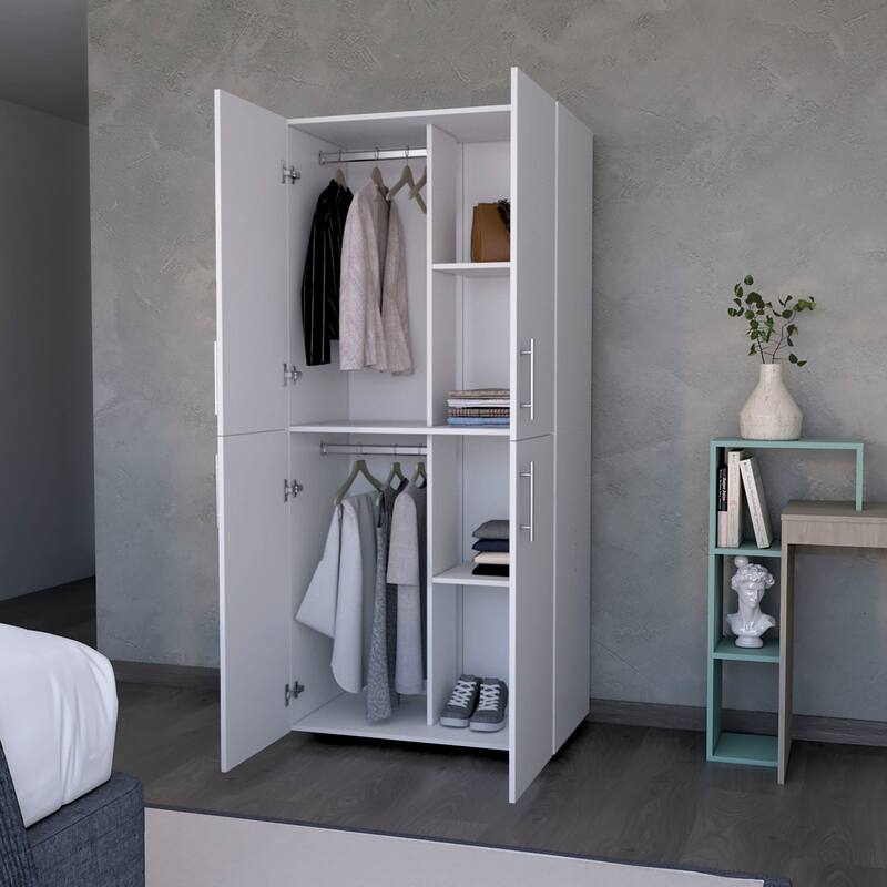 Hazel Armoire in melamine with 2 doors - N/A