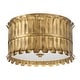 preview thumbnail 2 of 10, Hunter Valdaz Brushed Luxe Gold 3 Light Flush Mount - Kitchen, Dining Room, Bedroom, Office - Modern/Contemporary, Transitional
