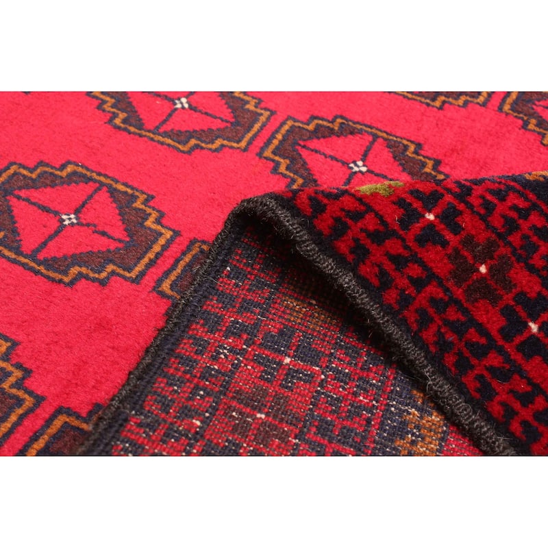 ECARPETGALLERY Hand-knotted Teimani Red Wool Rug - 2'11 x 4'6