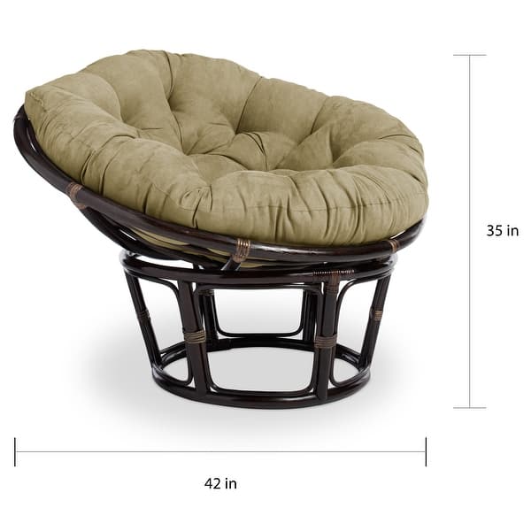 Bali 42inch Rattan Papasan Chair with Microsuede Cushion Bed Bath & Beyond 7499742