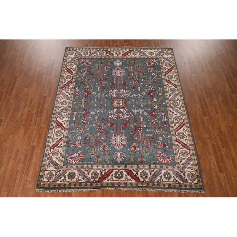 Oushak Oriental Area Rug Hand-Knotted Wool Carpet - 7'11"x 9'10"