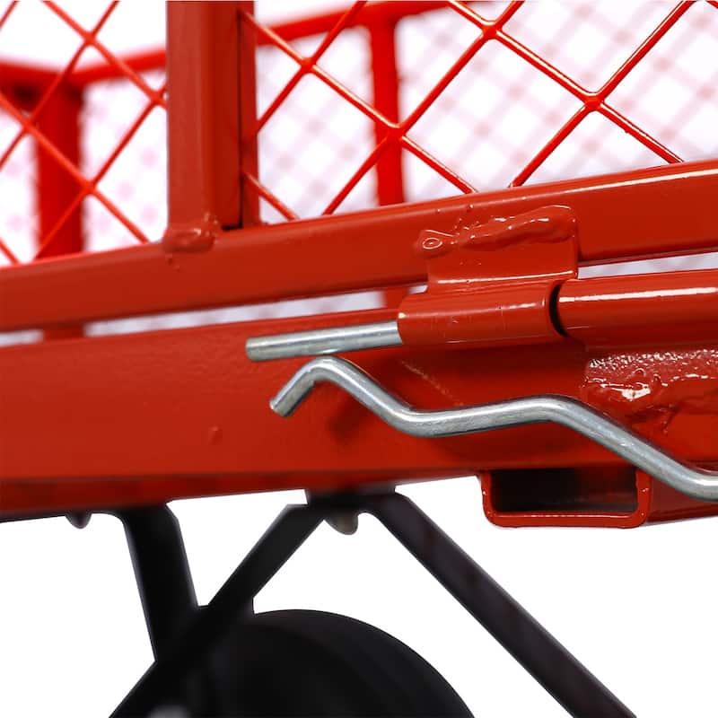 Steel Garden Cart Tools Cart with Removable Sides, 550 lb Capacity - 34" W x 18" D x 22" H