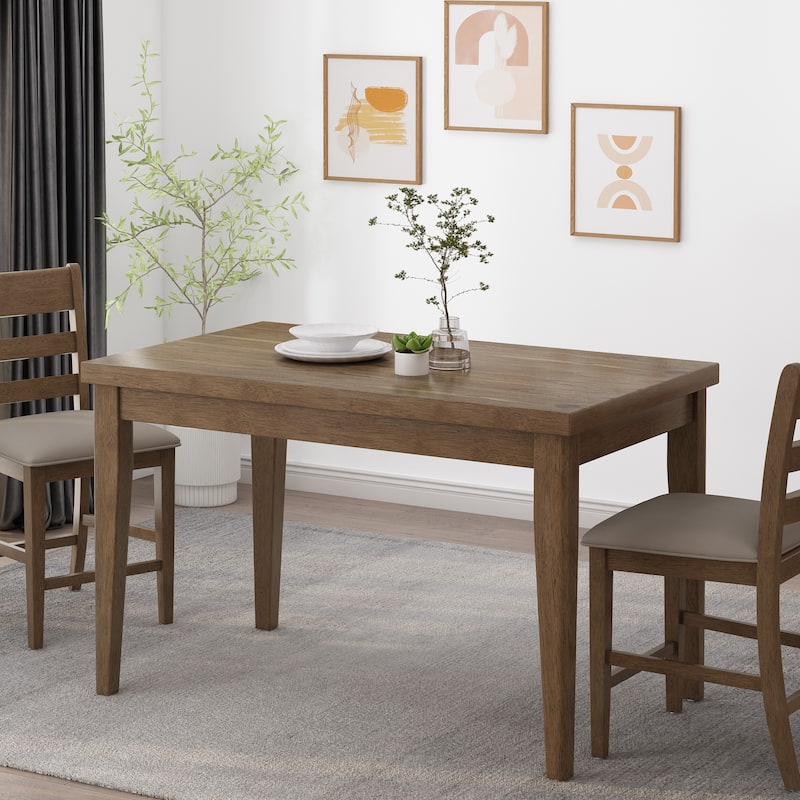 Wood Counter Height Dining Table,35"D x 59.1"W x 36.5"H - Brown