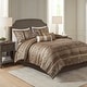 Madison Park Venetian Brown Gold 7-piece Jacquard Comforter Set - Bed ...