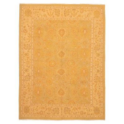 ECARPETGALLERY Flat-Weave Lahor Finest Gold Wool Tapestry Kilim - 8'6 x 11'8