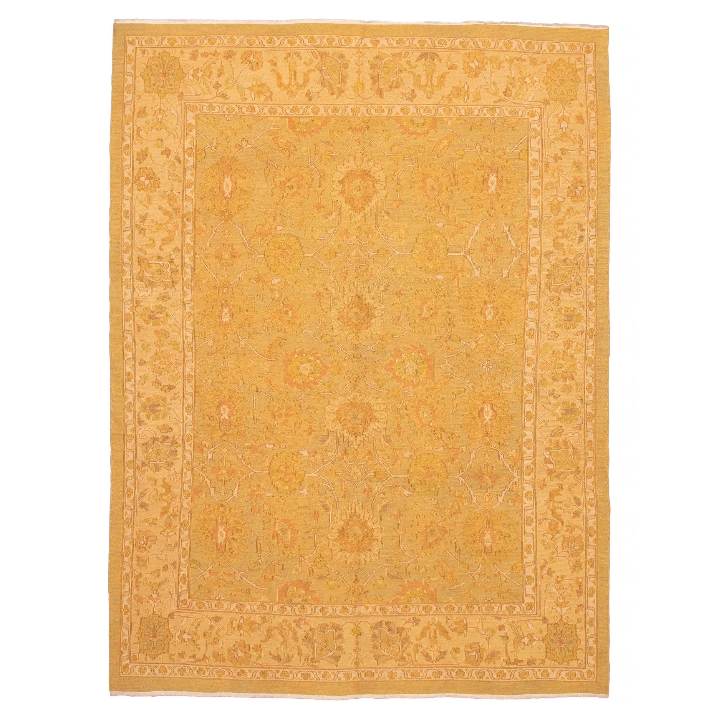 ECARPETGALLERY Flat-Weave Lahor Finest Gold Wool Tapestry Kilim - 8'6 x 11'8