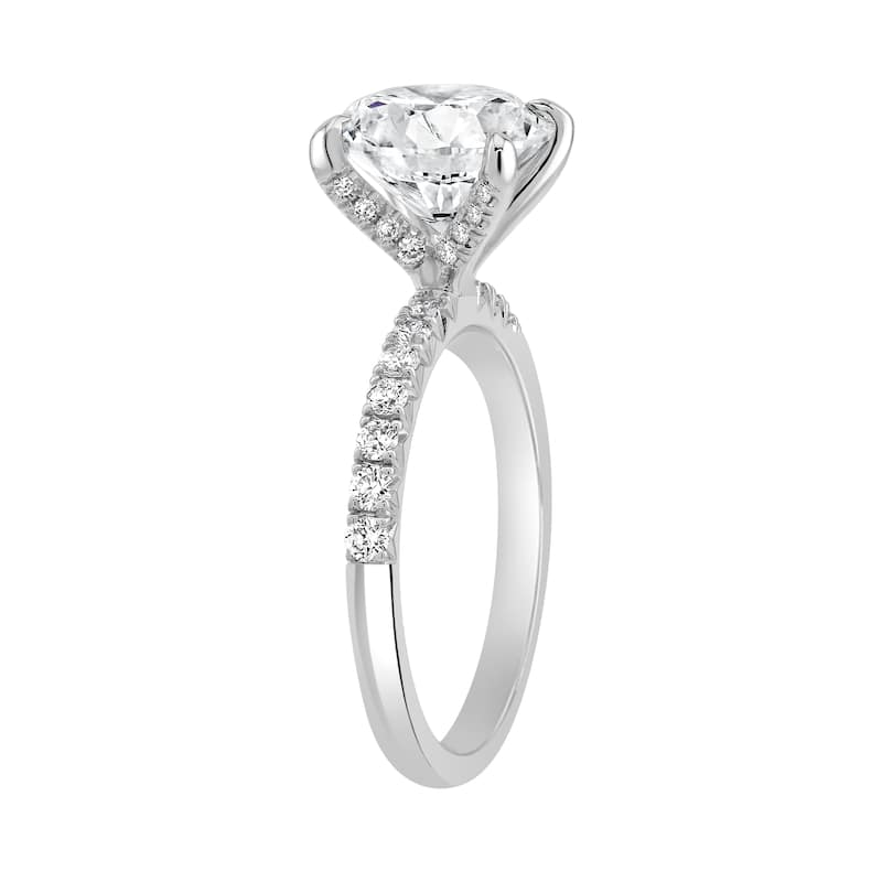 Auriya 14k Gold 5 2/4ctw Round Lab grown Nature's Inspired Diamond Engagement Ring (E-F VS)