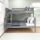 preview thumbnail 21 of 22, Twin over Full size Solid Wood Bunk Bed with Headboard Included Grey