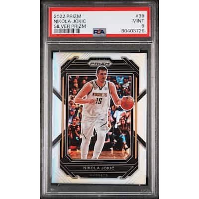 Nikola Jokic 2022 Panini Silver Prizm Basketball Card #39 Graded PSA 9 - 8'6" x 11'6"
