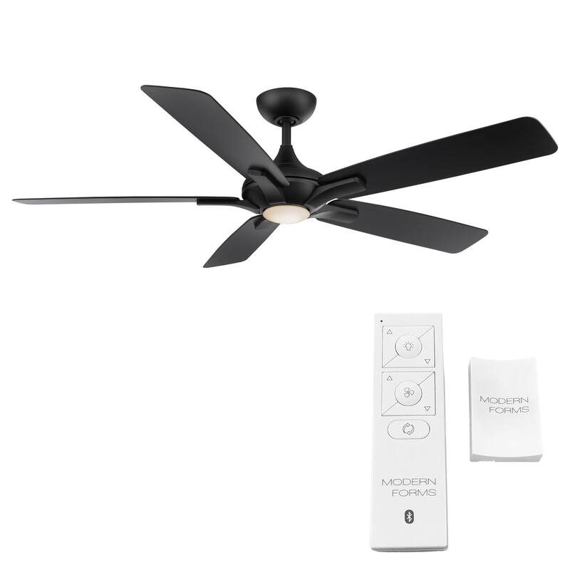 Mykonos Indoor and Outdoor 5-Blade Smart Ceiling Fan 60in with 3000K LED Light Kit and Remote Control