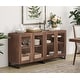 preview thumbnail 5 of 62, WAMPAT Multifunctional Sideboard Buffet Cabinets with Glass Doors, Modern Sideboard with Adjustable Shelf, Coffee Bar Cabinet 2PCS - Brown
