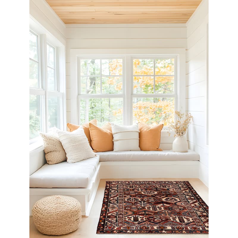 ECARPETGALLERY Hand-knotted Kayseri Vintage Red Wool Rug - 5'1 x 6'9