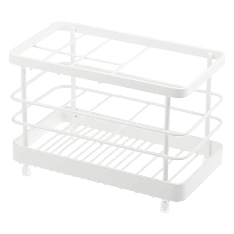 304 Stainless Steel Toothbrush Holder, Toothpaste Holder Stand, Bathroom Kitchen Accessories Organizer - White