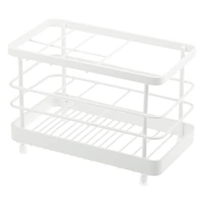 304 Stainless Steel Toothbrush Holder, Toothpaste Holder Stand, Bathroom Kitchen Accessories Organizer - White