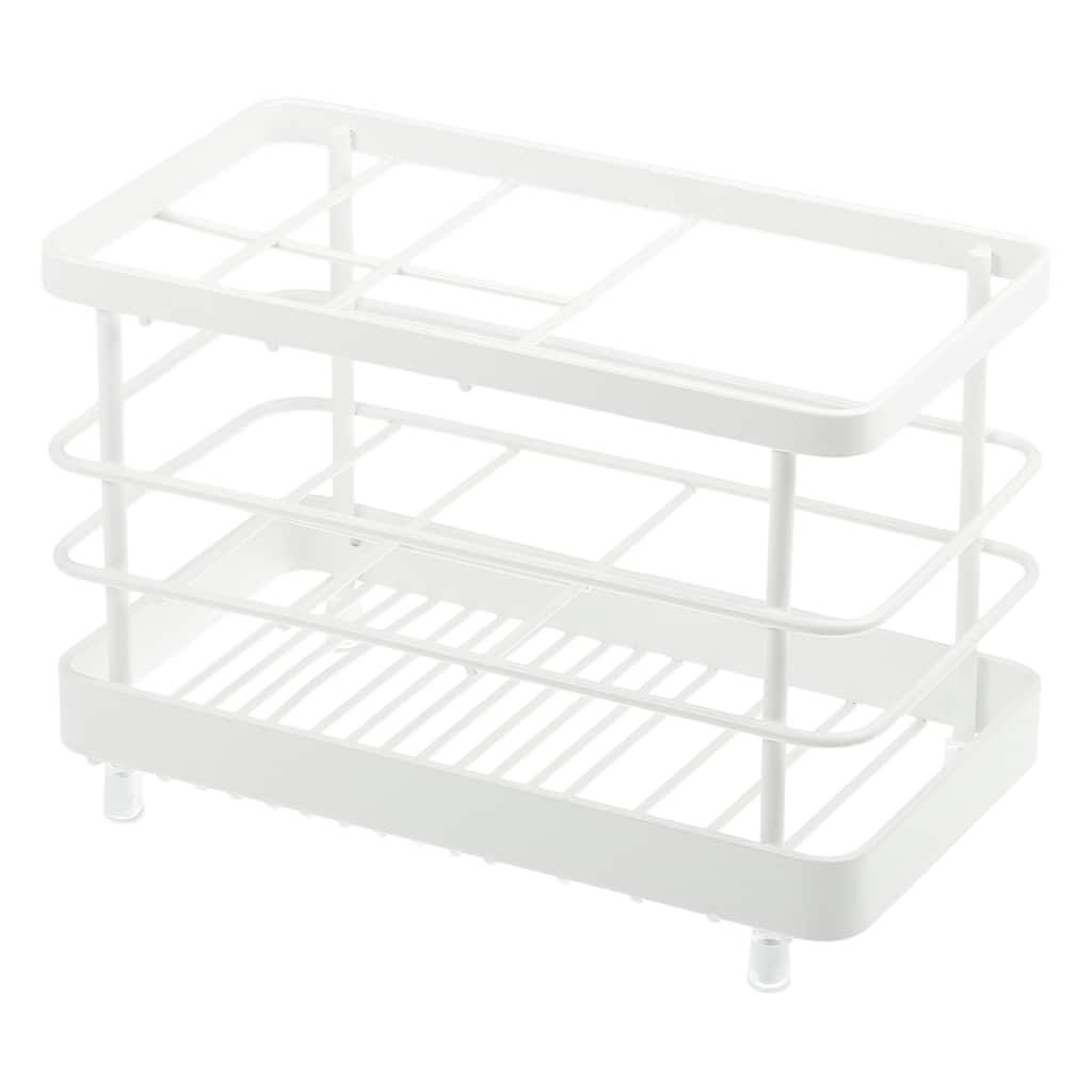 304 Stainless Steel Toothbrush Holder, Toothpaste Holder Stand, Bathroom Kitchen Accessories Organizer - White
