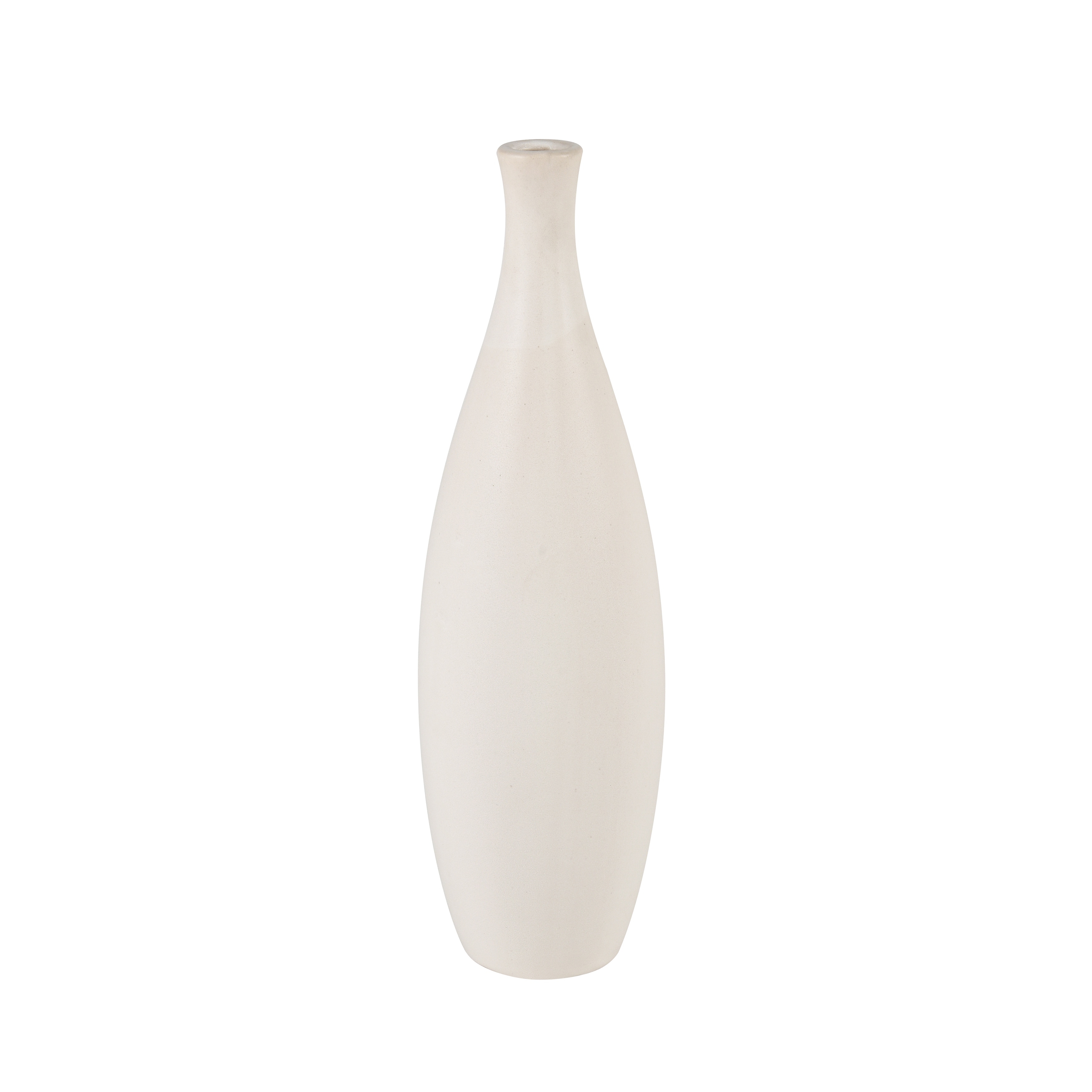 Elk Home Faye White Finish Earthenware 4 Inch Wide Vase