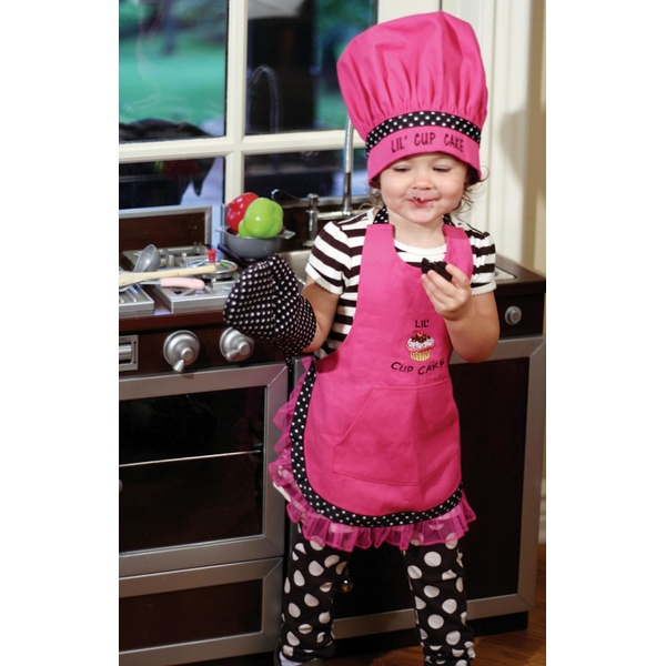 Chef apron and outlet hat set
