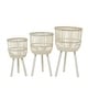 preview thumbnail 11 of 27, Bamboo Bohemian Planter ( Set of 3) - S/3 26", 23", 20"H
