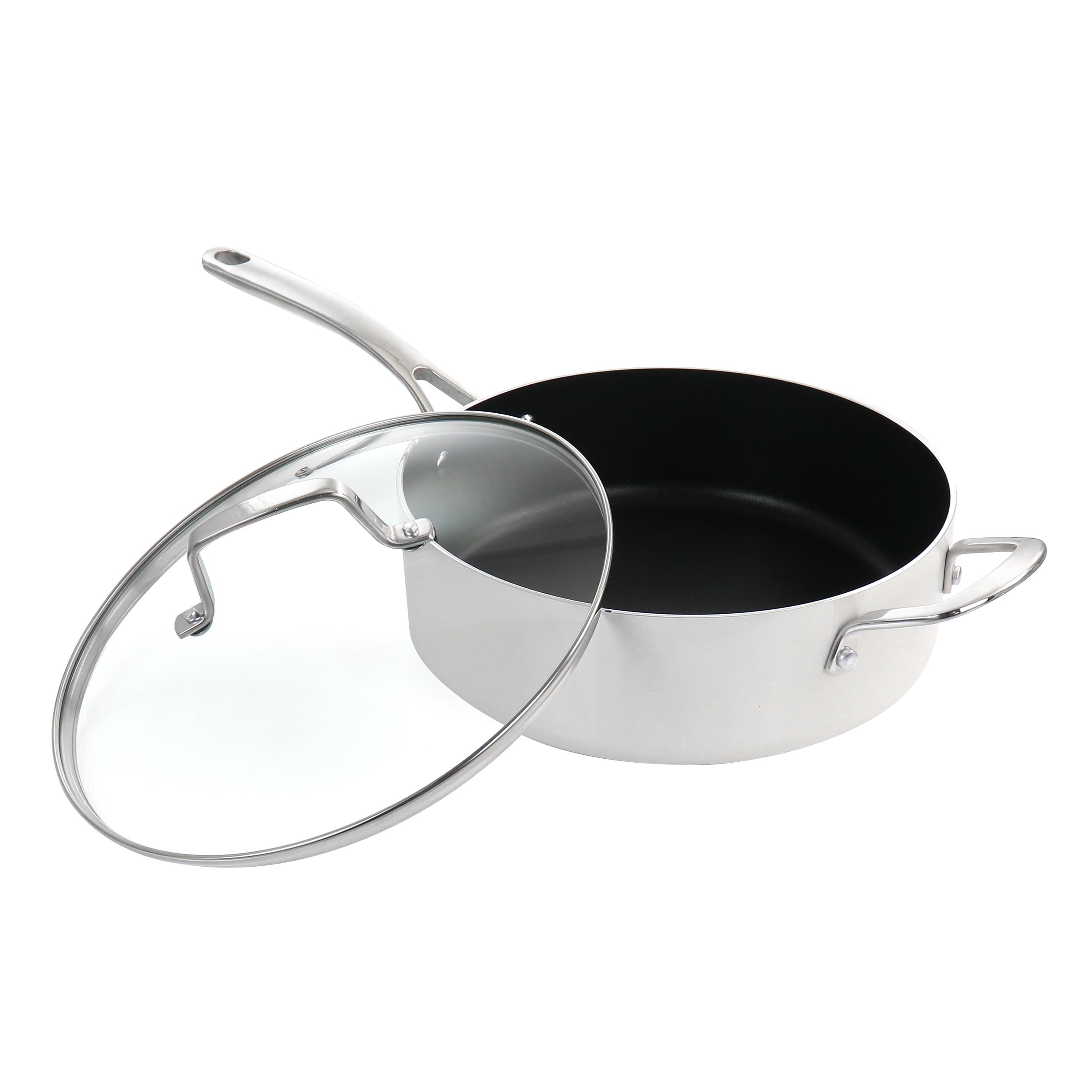 NEW Martha Stewart SIGNATURE 10 piece nonstick cookware set White Linen  Teflon!!