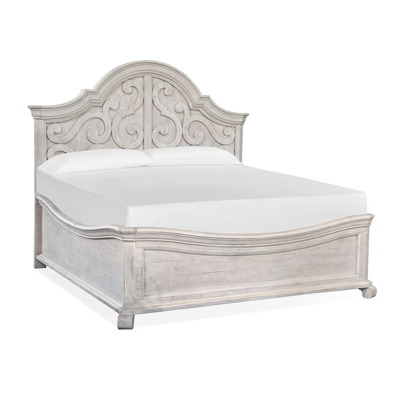 Magnussen Home Bronwyn Alabaster Shaped Panel Bed - Queen