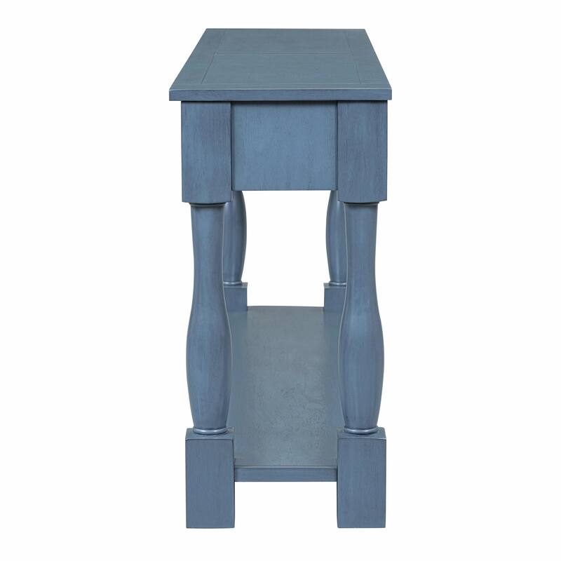 63" Console Table with Drawers and Shelf