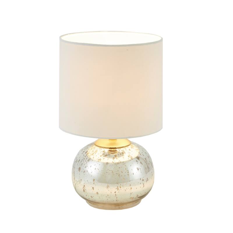 510 Design Saxony Silver Metallic Glass Table Lamp