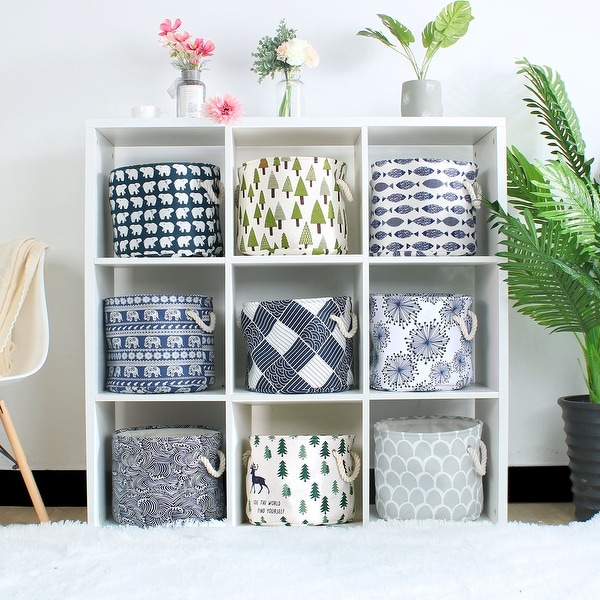 Container Basket Fabric Storage Basket Organizer Bin Toy Storage Basket