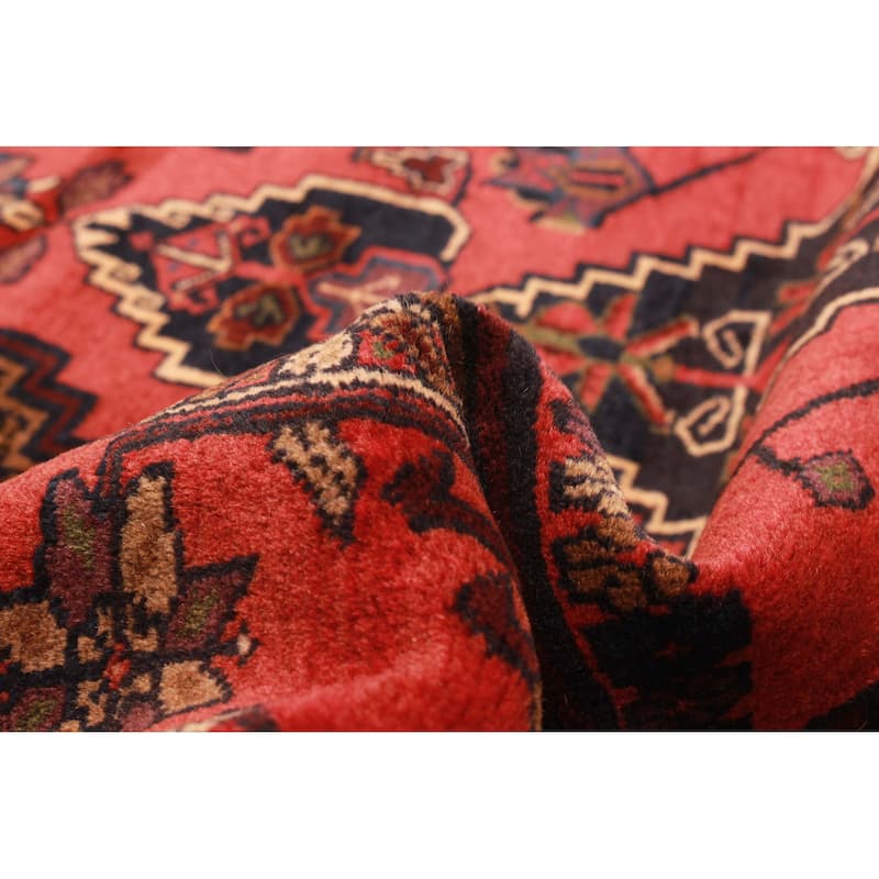 Teimani Red Rug 3'7" x 4'11" - 3'7 x 4'11