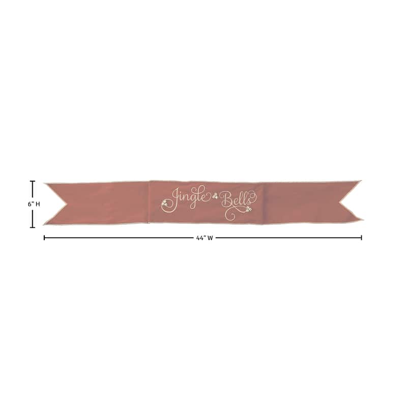 6"X44" "Jingle Bells" Velvet Banner