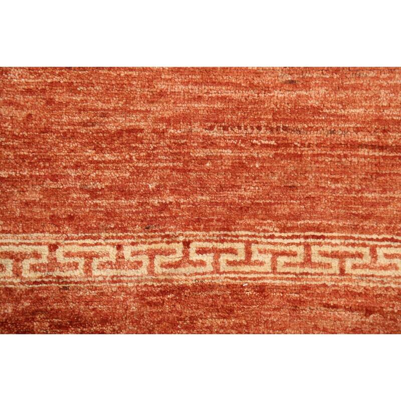 Orange Gabbeh Kashkoli Oriental Runner Rug Hand-knotted Wool Carpet - 2'7" x 9'2"