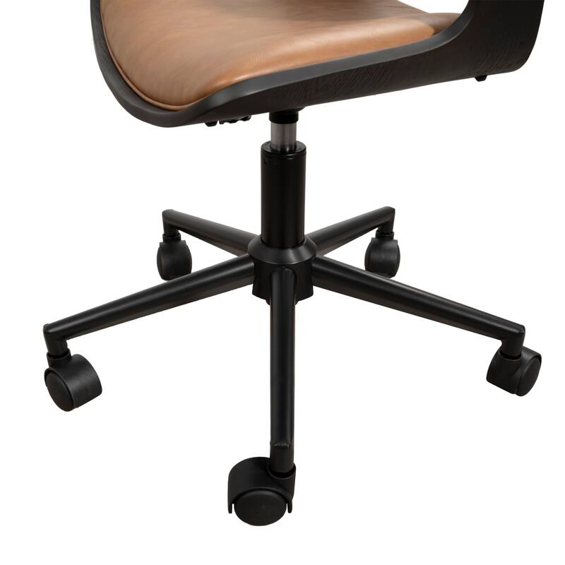 Art Leon Swivel and Height Adjustable Accent Desk Chair with Rolling