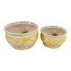 preview thumbnail 50 of 80, Decorative Floral Ceramic Chinoiserie Round Planter - Set of 2