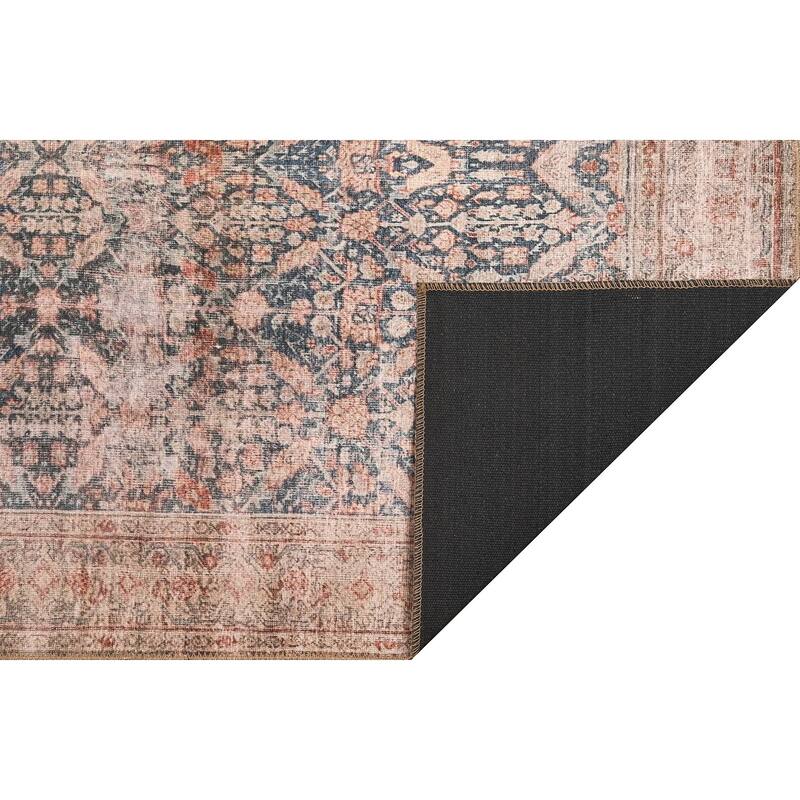 Domani Grove Machine Washable Distressed Persian Area Rug