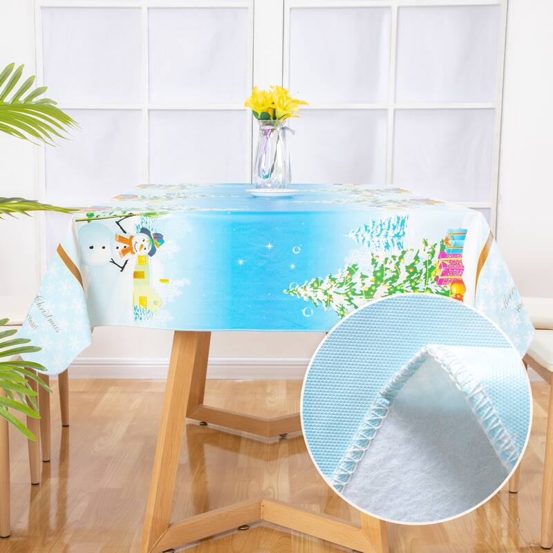 Retro Gray tablecloth Great Flannel Excellent Modern Minimalist - 52" x 70"