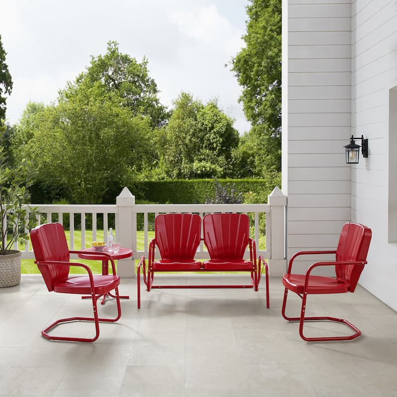 Crosley Ridgeland 4-piece Outdoor Metal Conversation Set - 75"x88"x34.25"
