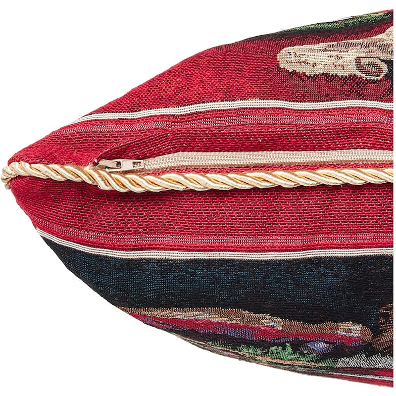 Violet Linen Seasonal Xmas Christmas Holiday Bliss Pattern Decorative Cushion Cover