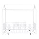 preview thumbnail 14 of 15, House-Shaped Metal Twin Size House Bed with Fence and Trundle,Kids Bed Design