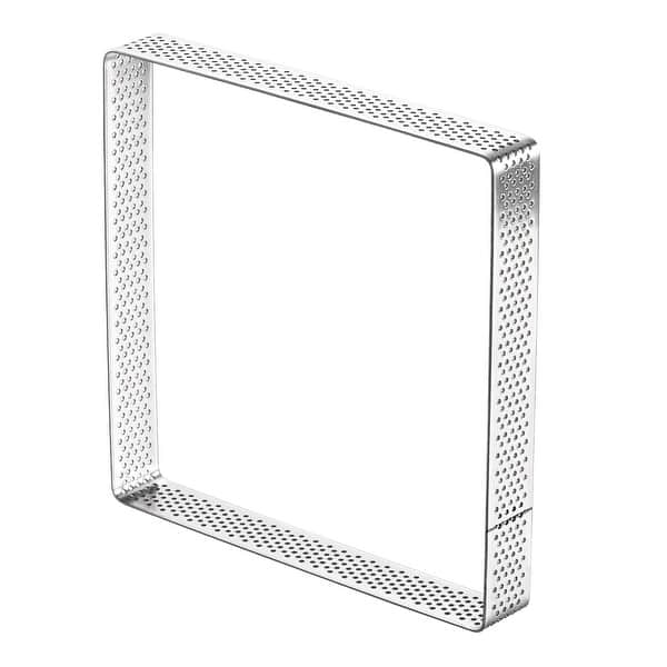 Stainless Steel Square Cake Rings, 5.51 inch Perforated Cake Mousse