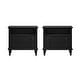preview thumbnail 3 of 8, HULALA HOME Kamilo Transitional 28''W 2-Drawers End Table with Built-in Charging Station and Solid Wood Legs Set of 2