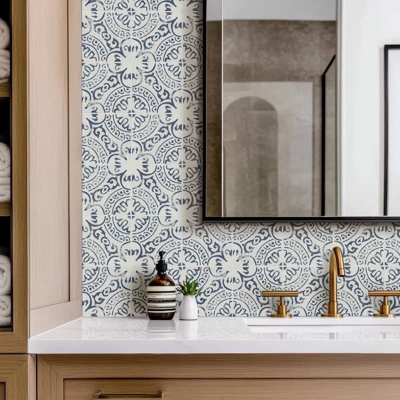 Ackland AKNPTAMA8X8M-CA Amara - 8" x 8" Porcelain Encaustic Floor and