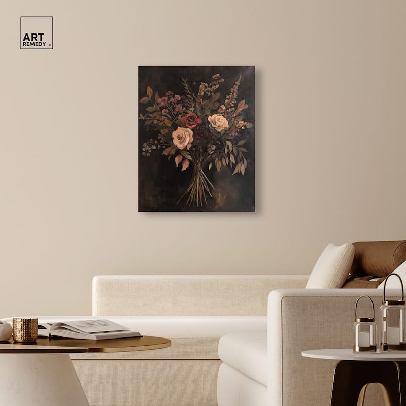 Rustic Roses Canvas by Art Remedy, Gallery Wrapped