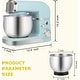 preview thumbnail 14 of 36, 3.2Qt Stand Mixer, 6-Speed Lightweight Kitchen Mixer with Whisk, Hook