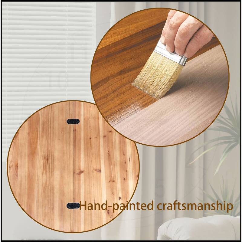 30.3" Stylish Round Coffee Table with Hidden Storage