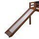 preview thumbnail 4 of 8, Twin size Loft Bed Wood Bed with Slide, Stair and Chalkboard, Walnut
