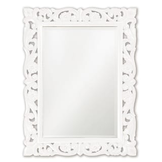 Allan Andrews Chateau Mirror - Glossy White - 31.1/2" x 42" x 1.3/4