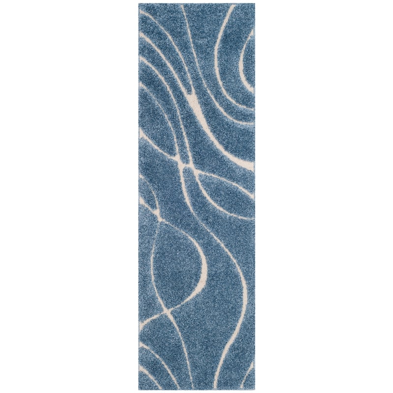 SAFAVIEH Florida Shag Sigtraud Abstract Waves 1.2-inch Area Rug