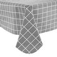 preview thumbnail 5 of 13, Ray Star Vinyl Gray Checkered Tablecloth Waterproof Non Slip Flannel Backed